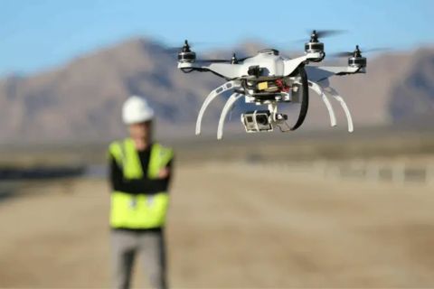 inspeção com drone em indústria sustentex